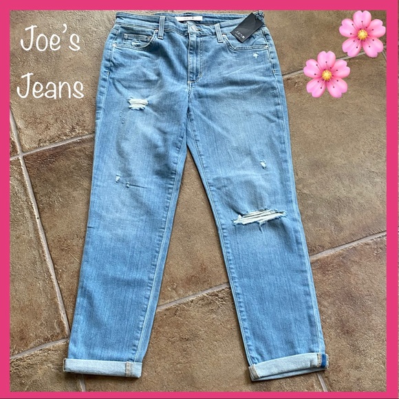 NWT: JOE’S JEANS LIGHT WASH SLIM CROPPED BOYFRIEND JEANS - Picture 3 of 6